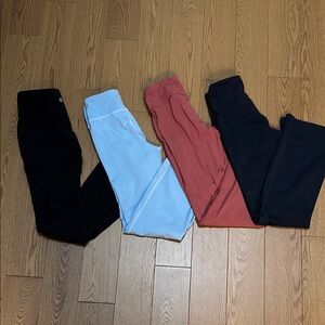 Athleta Kids Leggings - Black, Light Blue, Rust, Black